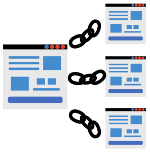 Symbolbild für die Struktur von Backlinks auf Websites 